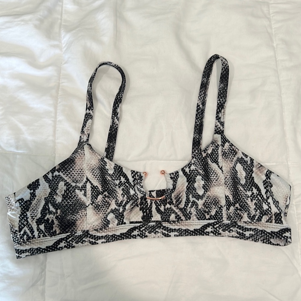 Snakeskin Bikini Top